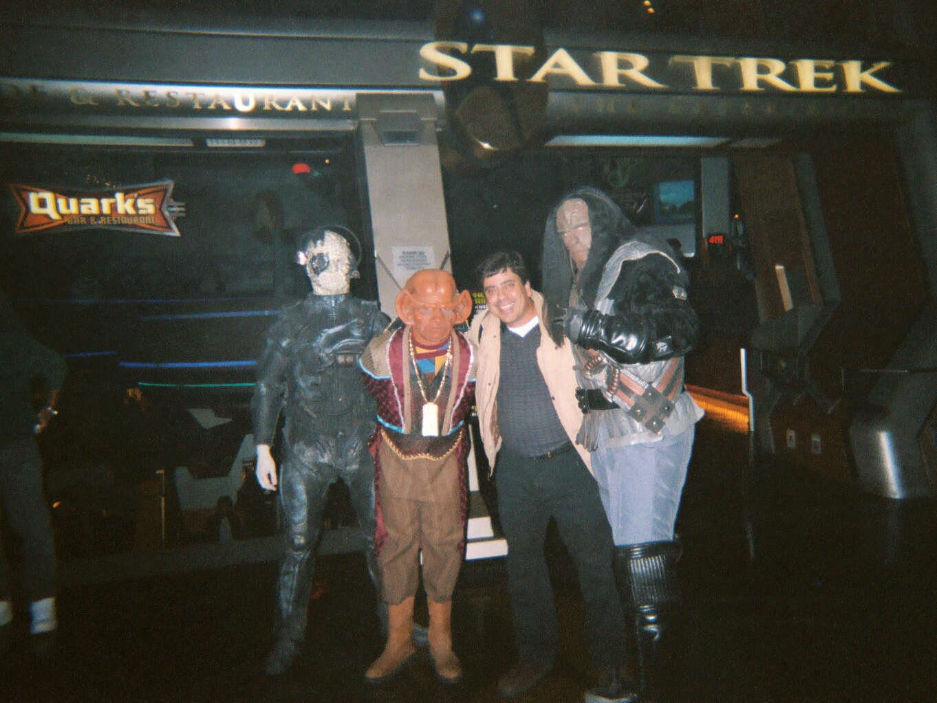 Some suspeciously humanoid looking aliens hanging out at a Star Trek convention